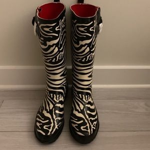 Zebra Rain Boots